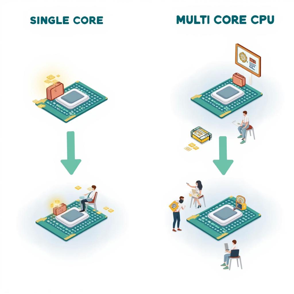 Sự khác biệt giữa đơn lõi và đa lõi